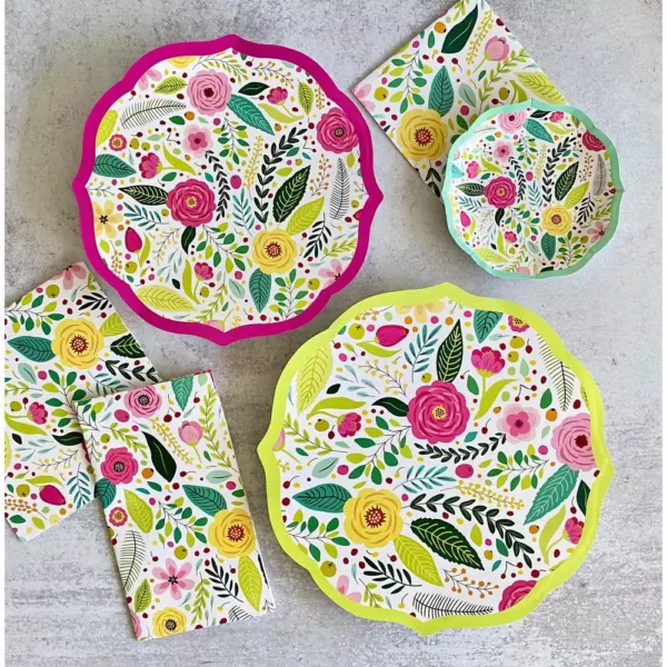 Sugar Plum Party Dinner Plate Spring Blossoms (16-Piece)