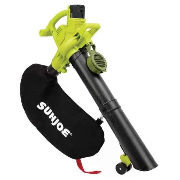 Sun Joe 200 MPH 350 CFM 40-Volt Cordless Electric Handheld Leaf Blower/Vacuum/Mulcher Kit with 5.0 Ah Battery + Charger