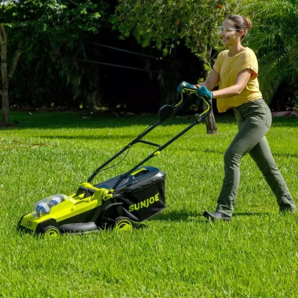 Sun Joe 17 in. 48-Volt iON+ Cordless Electric Walk Behind Push Lawn Mower (Tool Only)