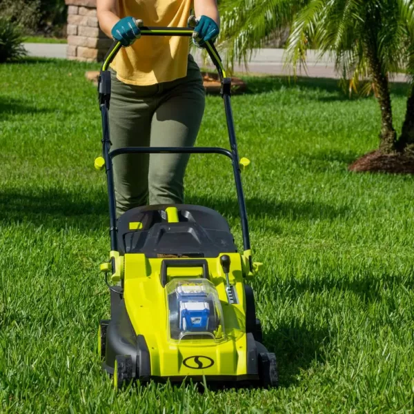 Sun Joe 17 in. 48-Volt iON+ Cordless Electric Walk Behind Push Lawn Mower (Tool Only)