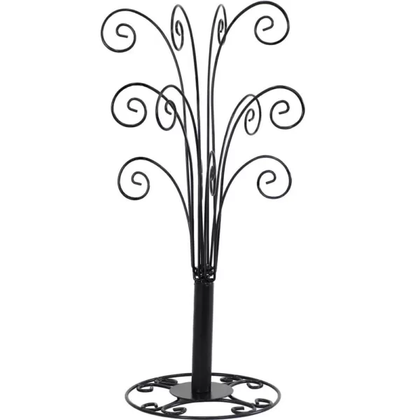 Sunnydaze Decor Gloria 20 in. Tall Black Metal Christmas Ornament Stand