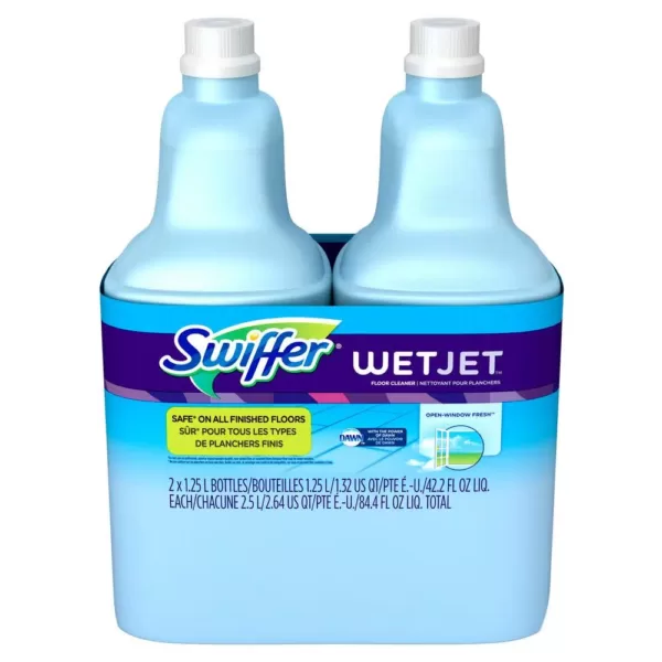 Swiffer WetJet 42 oz. Multi-Purpose Floor Cleaner Refill with Open Window Fresh Scent (2-Pack)