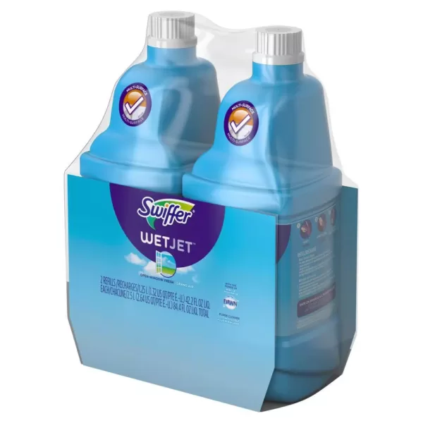 Swiffer WetJet 42 oz. Multi-Purpose Floor Cleaner Refill with Open Window Fresh Scent (2-Pack)