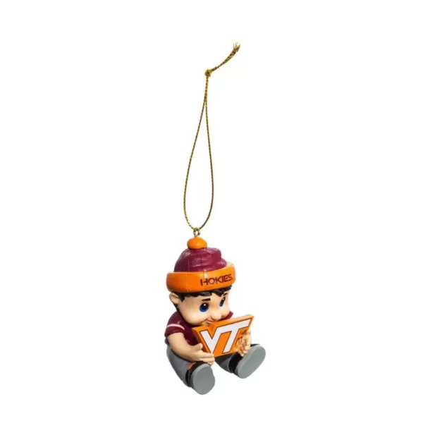 Team Sports America Virginia Tech 2 in. NCAA New Lil Fan Christmas Ornament