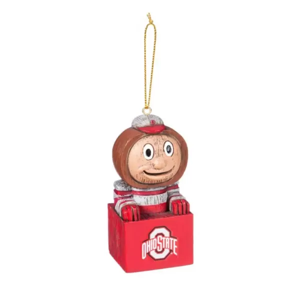 Team Sports America Ohio State University 1-1/2 in. NCAA Mascot Tiki Totem Christmas Ornament