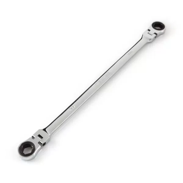 TEKTON 12 mm x 14 mm Extra Long Flex-Head Ratcheting Box End Wrench