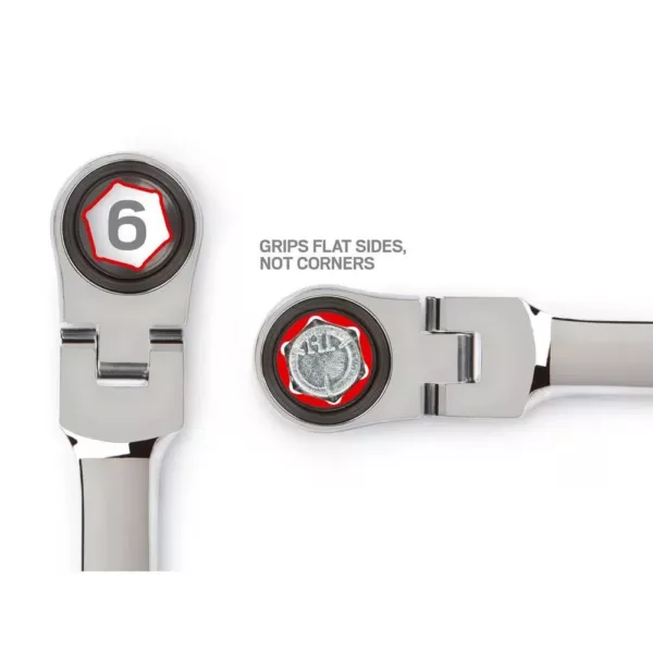 TEKTON 22 mm Flex-Head Ratcheting Combination Wrench