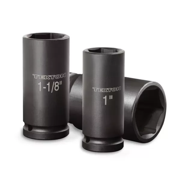 TEKTON 3/4 in. Drive 1 - 1-1/2 in. 6-Point Deep Impact Socket Set