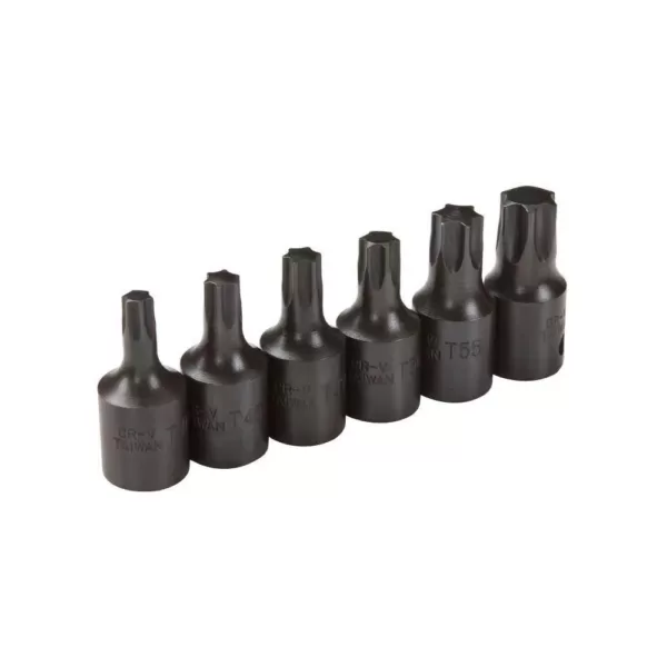 TEKTON 3/8 in. Drive T40-T60 Impact Star Bit Socket Set