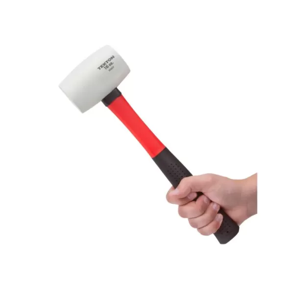 TEKTON 16 oz. Fiberglass Handle White Rubber Mallet