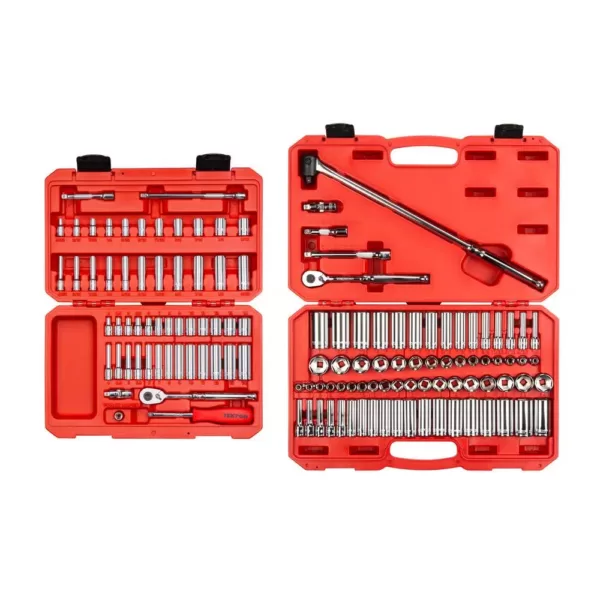 TEKTON 3/8 in. and 1/4 in. Drive, Mechanics Socket Set (129-Piece)