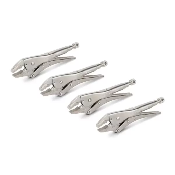 TEKTON 10 in. Curved Jaw Locking Pliers (4-Pack)