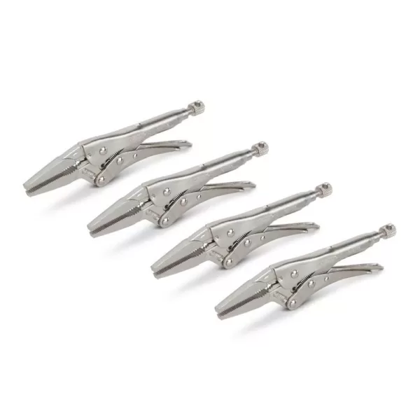 TEKTON 6 in. Long Nose Locking Pliers (4-Pack)