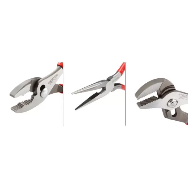 TEKTON Slip Joint, Long Nose, Groove Joint Pliers Set (3-Piece)