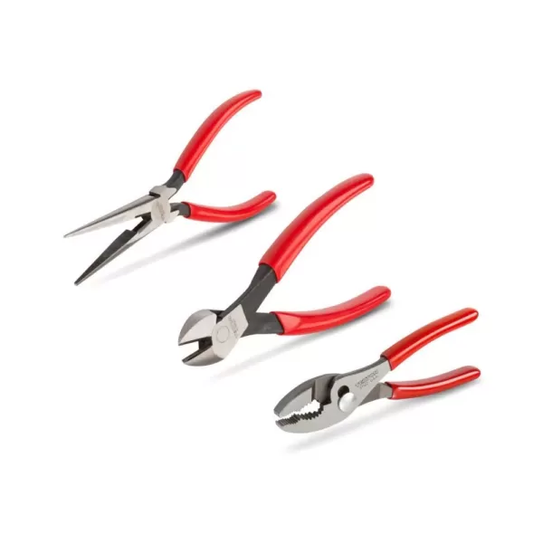 TEKTON Diagonal Cutting, Long Nose, Slip Joint Pliers Set (3-Piece)