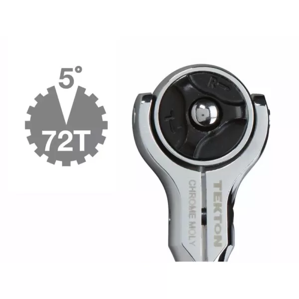 TEKTON 1/4 in. Drive 5 in. Swivel Head Ratchet