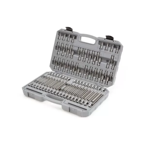 TEKTON 3/8 in. Drive Hex, Torx, Phillips, Slotted, Square Bit Socket Set (91-Piece)