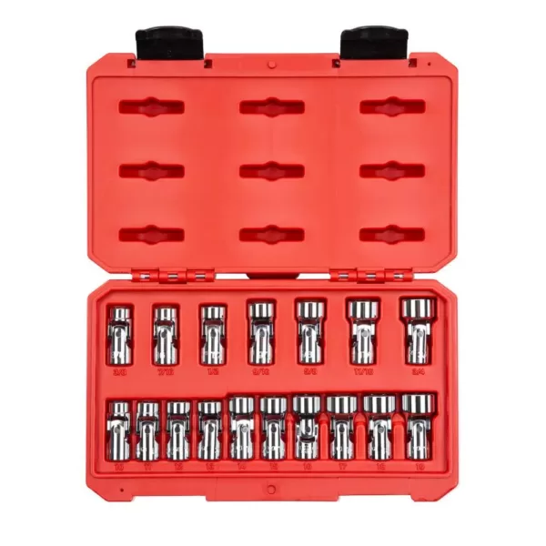 TEKTON 3/8 in. Drive Universal Joint Socket Set (17-Piece)