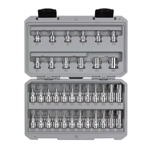 TEKTON 3/8 in. Drive Torx/TR Torx Bit and External Star Socket Set (36-Piece)