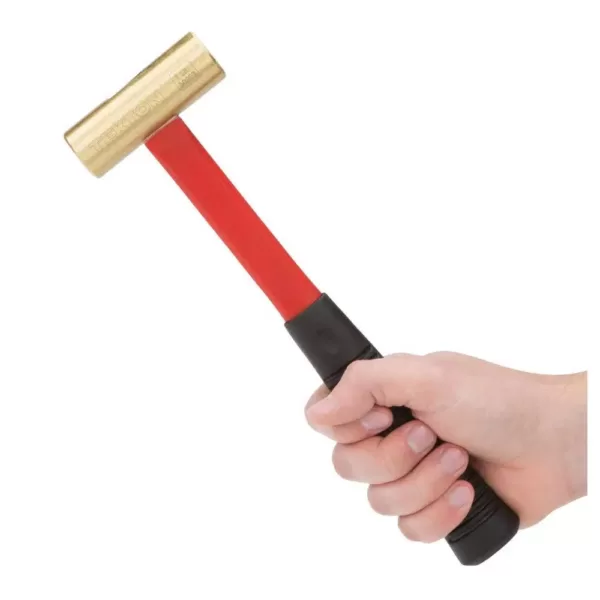 TEKTON 16 oz. Jacketed Fiberglass Brass Hammer