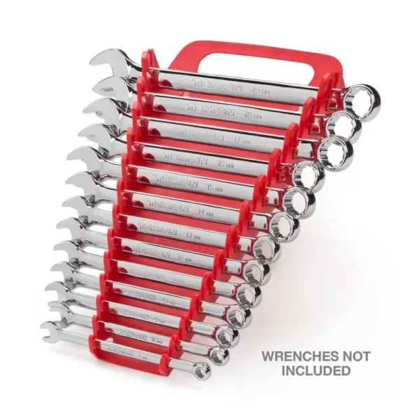 TEKTON 6.75 in. 13-Tool Store-and-Go Wrench Rack Keeper in Red