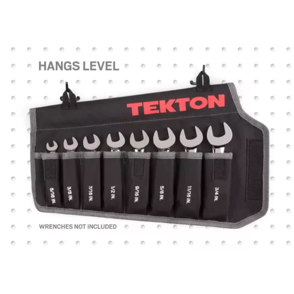 TEKTON 5/16 in. to 3/4 in. Stubby Combination Wrench Pouch (8-Tool)