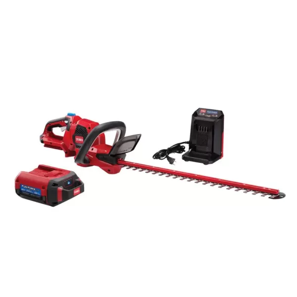 Toro Flex-Force 24 in. 60-Volt Max Lithium-Ion Cordless Hedge Trimmer - 2.5 Ah Battery and Charger Included