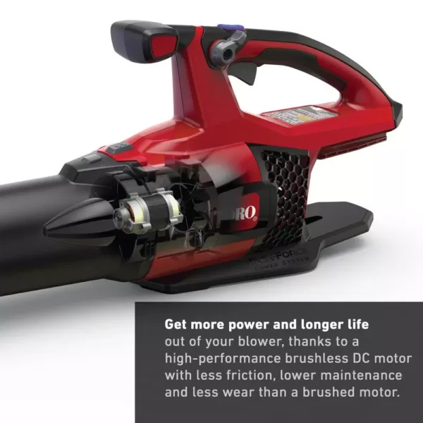 Toro 115 MPH 605 CFM 60-Volt Max Lithium-Ion Brushless Cordless Leaf Blower - Battery and Charger Not Included