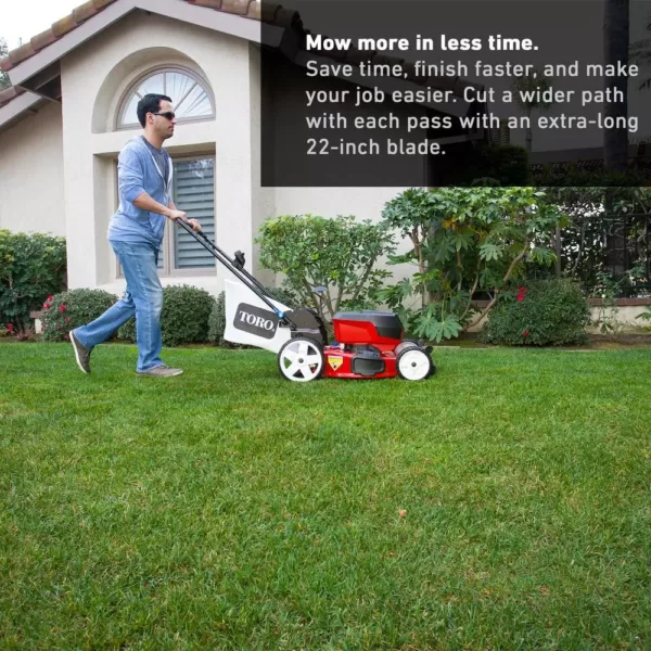 Toro 22 in. Recycler 60-Volt Max Lithium-Ion Cordless Battery Walk Behind Push Lawn Mower - Battery/Charger Not Included