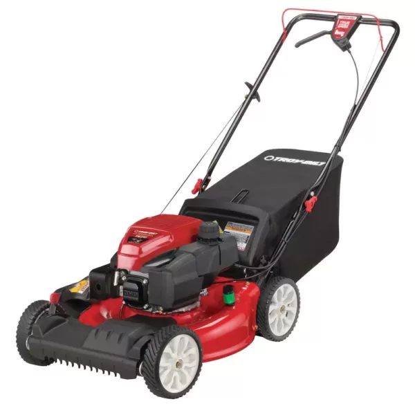 Troy-Bilt 21 in. 159 cc Gas Walk Behind Self Propelled Lawn Mower with Check Don't Change Oil, 3-in-1 TriAction Cutting System