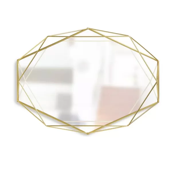 Umbra Prisma Mirror Clear Brass (22.38 in. H 17 in. W )