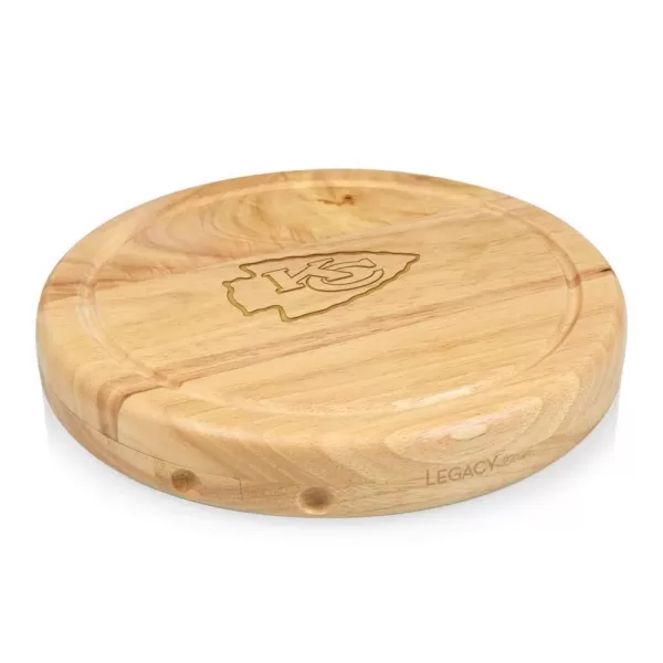 TOSCANA Kansas City Chiefs Circo Wood Cheese Board Set with Tools