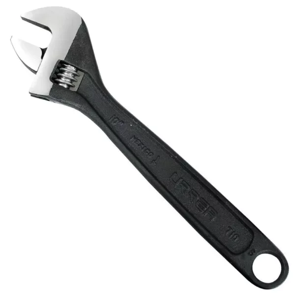 URREA 8 in. Long Black Finish Adjustable Wrench