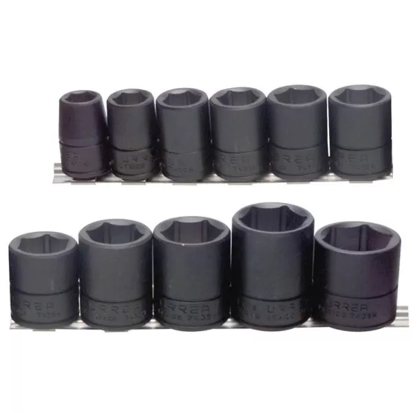 URREA 1/2 in. Drive 6-Point Impact Socket Set (11-Piece)