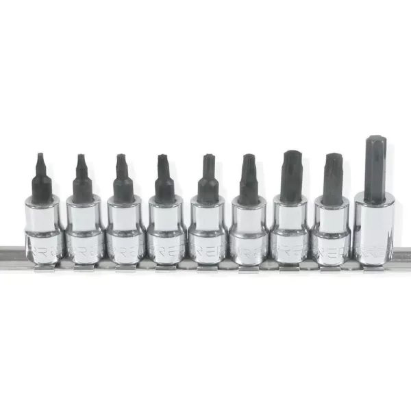 URREA 3/8 in. Drive T10 to T50 Torx Tip Socket Set (9-Piece)