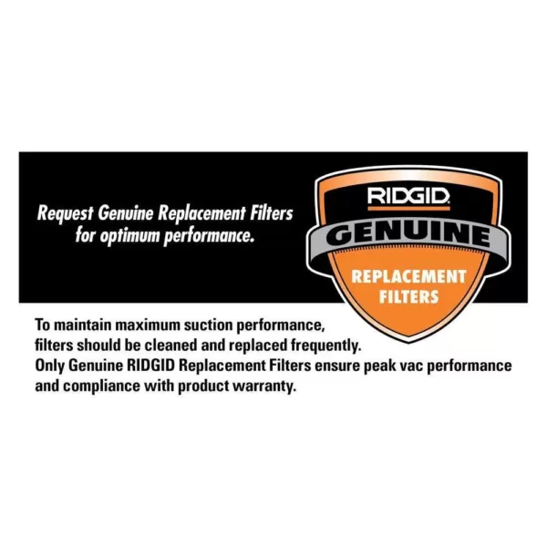 RIDGID 1-Layer Standard Pleated Paper Filter for 3 to 4.5 Gal. RIDGID Wet/Dry Shop Vacuums