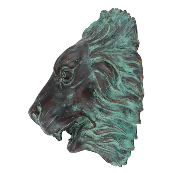 Design Toscano 13 in. H Florentine Lion Head Bronze Wall Fountain