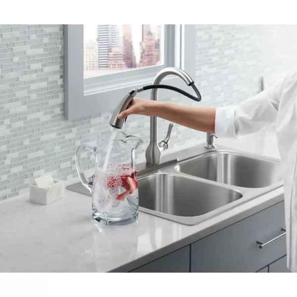 KOHLER Barossa with Response Touchless Technology Single-Handle Pull-Down Sprayer Kitchen Faucet in Vibrant Stainless