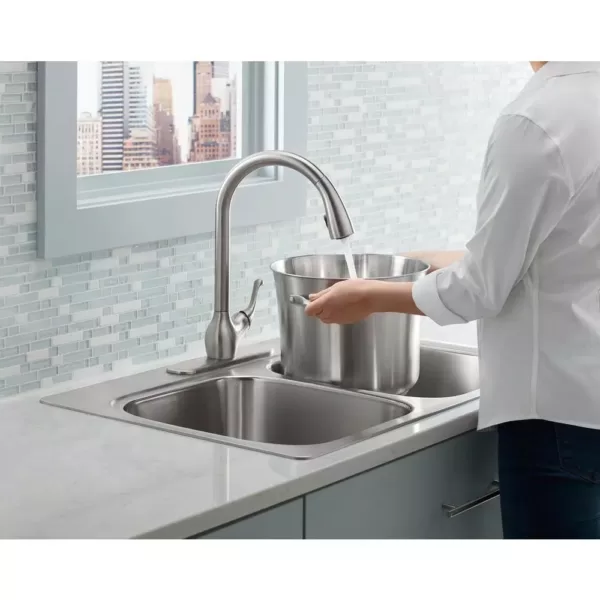 KOHLER Barossa with Response Touchless Technology Single-Handle Pull-Down Sprayer Kitchen Faucet in Vibrant Stainless