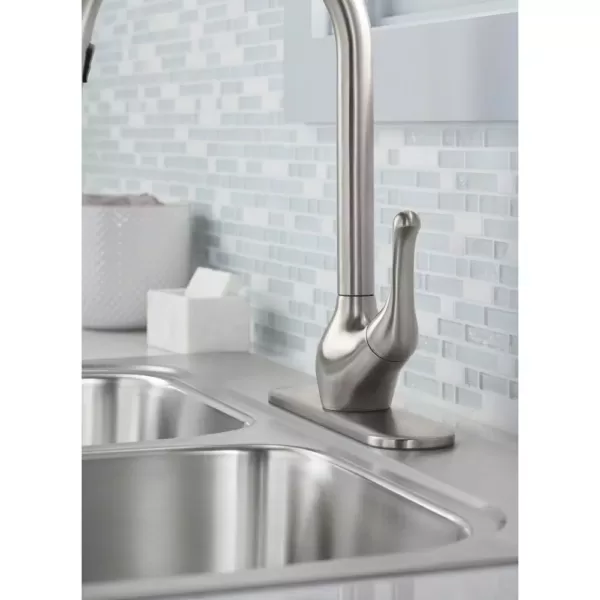 KOHLER Barossa with Response Touchless Technology Single-Handle Pull-Down Sprayer Kitchen Faucet in Vibrant Stainless