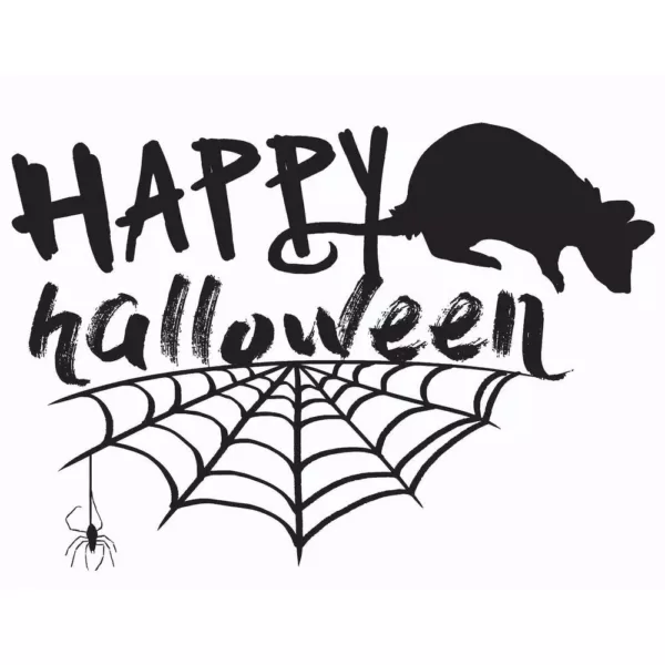 WallPops 17.25 in. x 19.5 in. Happy Halloween Wall Quote