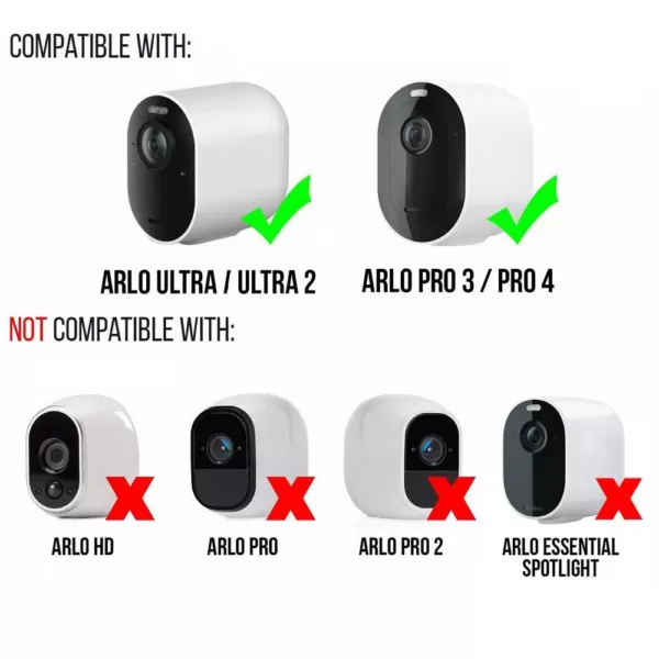 Wasserstein Arlo Ultra/Ultra 2 and Pro 3/Pro 4 Protective Silicone Skins - Accessorize and Protect Your Arlo Camera (3-Pack, Black)