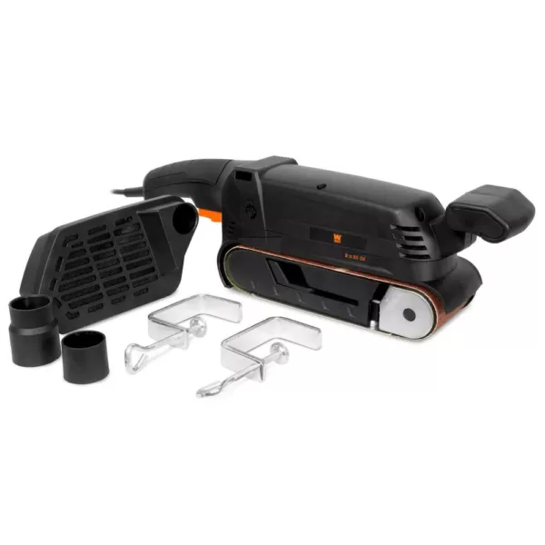 WEN 7-Amp Corded 3 in. x 21 in. Variable Speed Combination Handheld and Benchtop Belt Sander