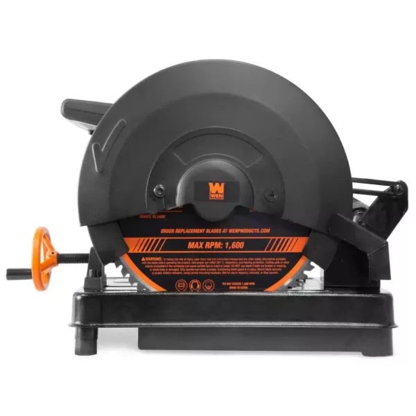 WEN 15 Amp 14 in. Multi-Material Cut-Off Chop Saw with Carbide-Tipped Metal-Cutting Saw Blade