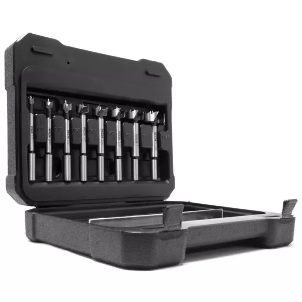 WEN 8-Piece Forstner Bit Set with Carrying Case