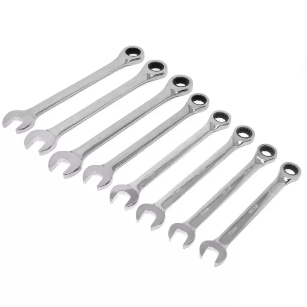 WEN Professional-Grade Ratcheting Metric Combination Wrench Set with Storage Pouch (16-Piece)