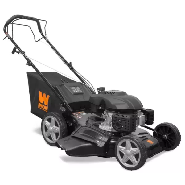 WEN 21 in. 173 cc Gas-Powered 4-in-1 Walk Behind Self-Propelled Lawn Mower