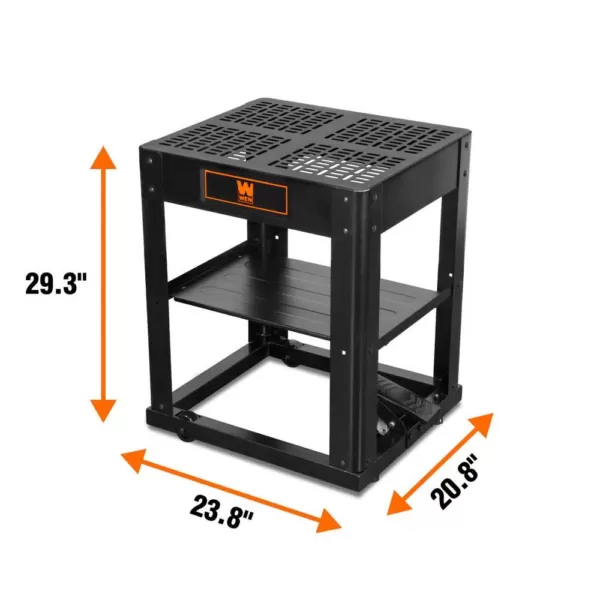 WEN Multi-Purpose Planer Stand with Storage Shelf and Rolling Base