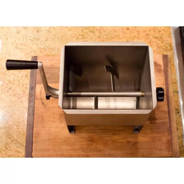 Weston Stainless Steel Manual Meat Mixer - 44 lb Capacity