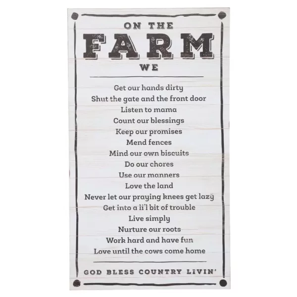 3R Studios 26 in. x 15 in. "On the Farm" Wall Art